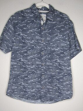 VSTR Waves Mens Shirt in Navy - Size Large